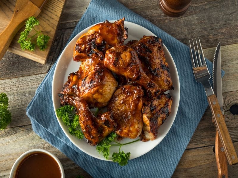 Barbecue chicken on the grill